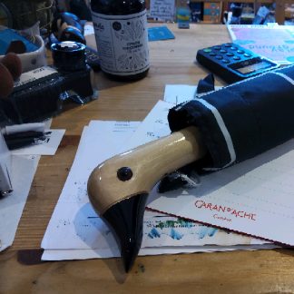 PARAPLUIE NOIR RAYURES BLANCHES ORIGINAL DUCKHEAD