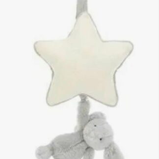 MUSICAL PULL BASHFUL GREY BUNNY JELLYCAT