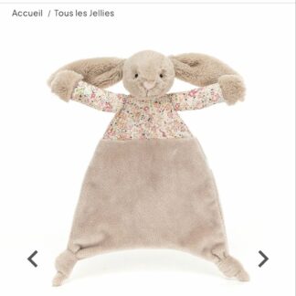 BLOSSOM BEIGE BUNNY PETAL COMFORTER JELLYCAT