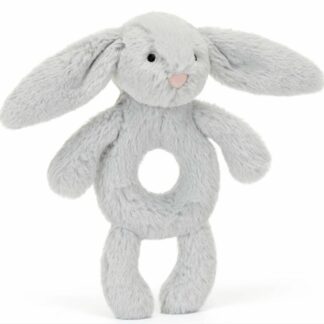 RING RATTLE BASHFUL SILVER BUNNY JELLYCAT