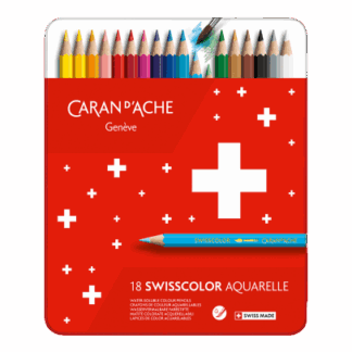 BOÎTE 18 COULEURS SWISSCOLOR AQUARELLABLE CARAN D’ACHE