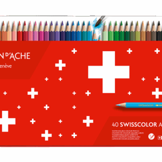 BOÎTE 40 COULEURS SWISSCOLOR AQUARELLABLE CARAN D’ACHE