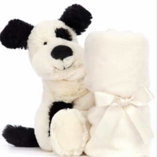 BASHFUL BLACK & CREAM PUPPY SOOTHER JELLYCAT