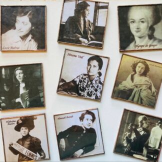 KIT 6 SOUS VERRES FEMMES CÉLÈBRES & SUPPORT CRÉATIONS DE MORANE