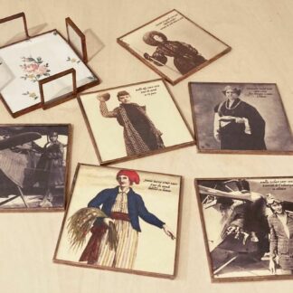 KIT 6 SOUS VERRES FEMMES EXPLORATRICES & SUPPORT CRÉATIONS DE MORANE