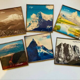 KIT 6 SOUS VERRES MONTAGNES & SUPPORT CRÉATIONS DE MORANE